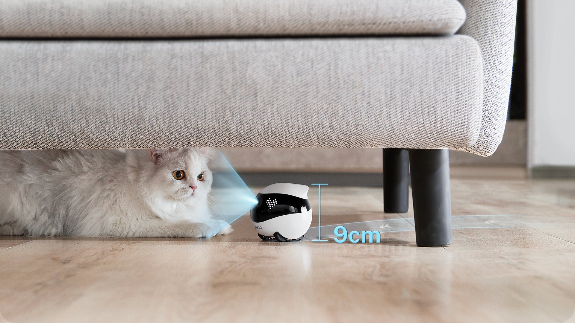 EBO Air 2  companion robot:Easy to Access Narrow Blind Spots