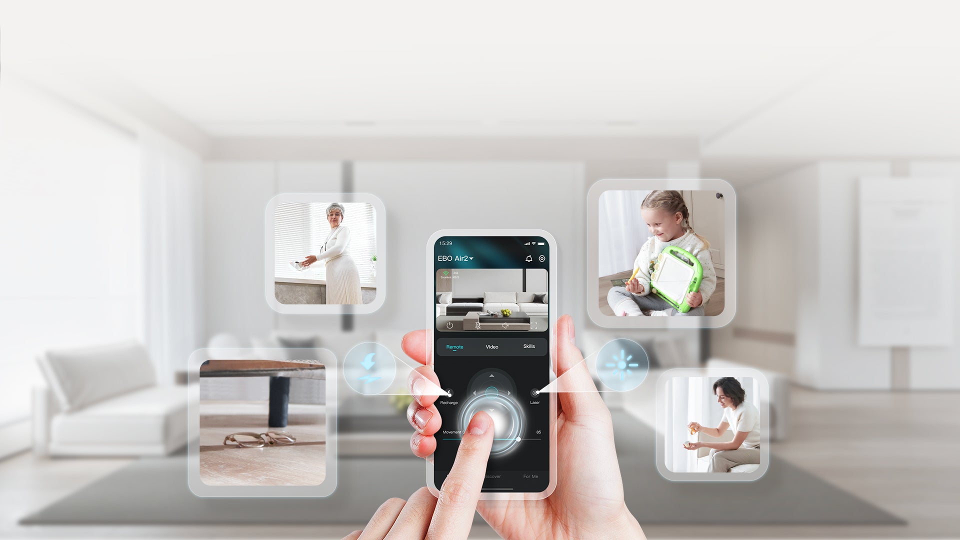 EBO Air 2  companion robot: Remote Operation When You're 
Away From Home