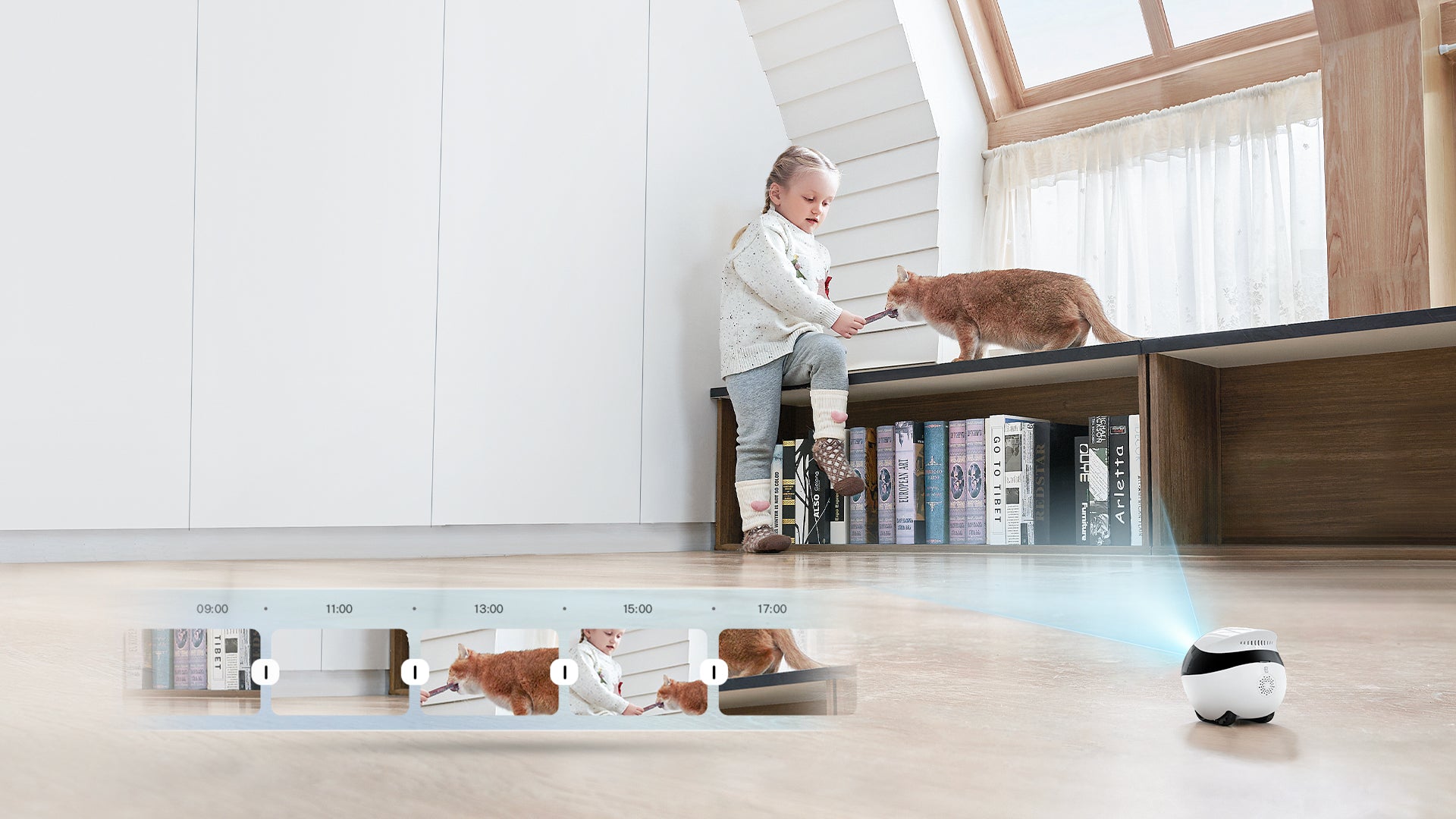 EBO Air 2  companion robot: 24/7 Video Recording with Smart Playback