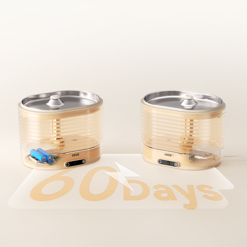 ROLA Smart Pet Water Fountain Up To 60-Day 
Battery Life