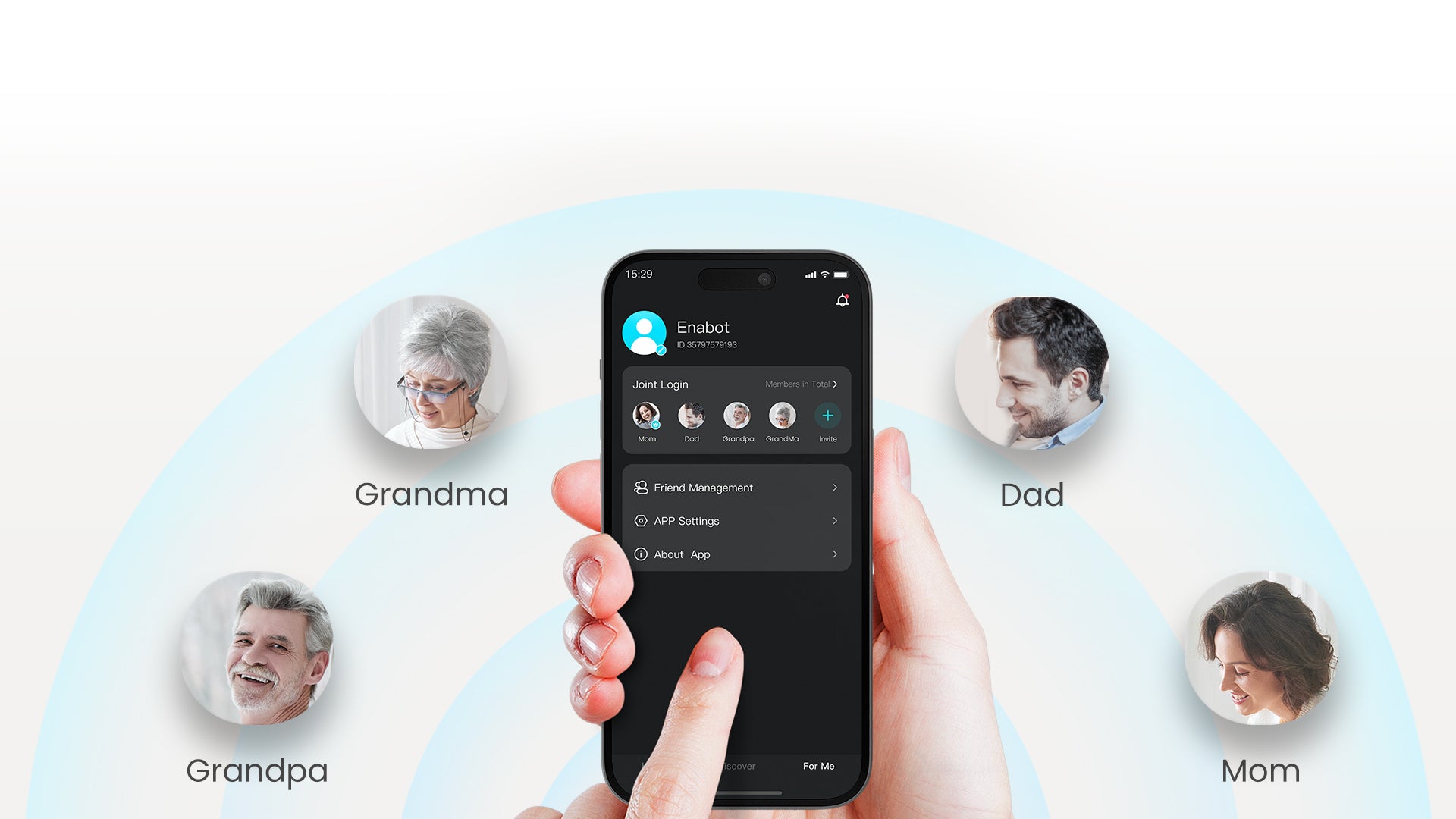EBO Air 2  companion robot: Device Sharing Allows Multiple Accounts 
to Log in and View