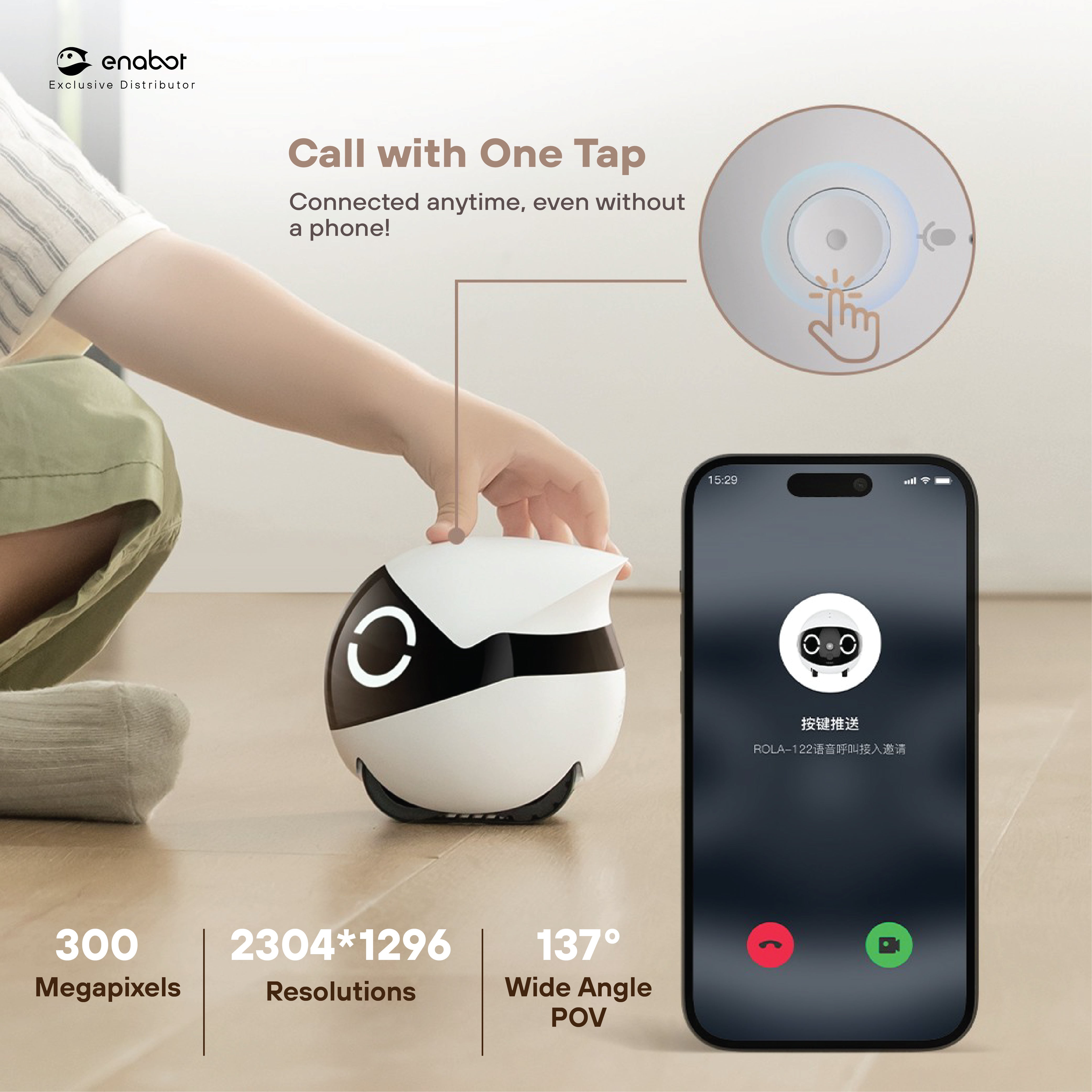 Enabot EBO ROLA Mini 2K Camera Robot