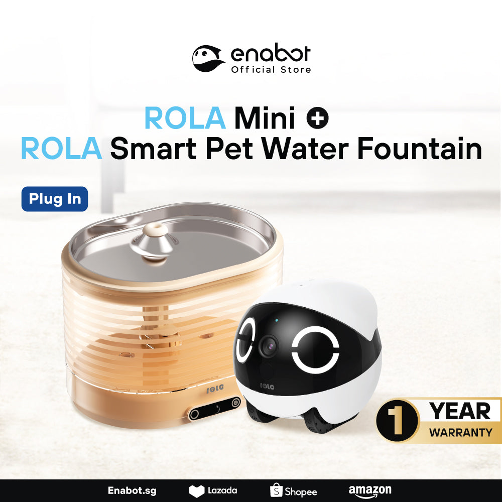 [BUNDLE] Enabot ROLA Mini + ROLA Smart Water Fountain (Plug-In)