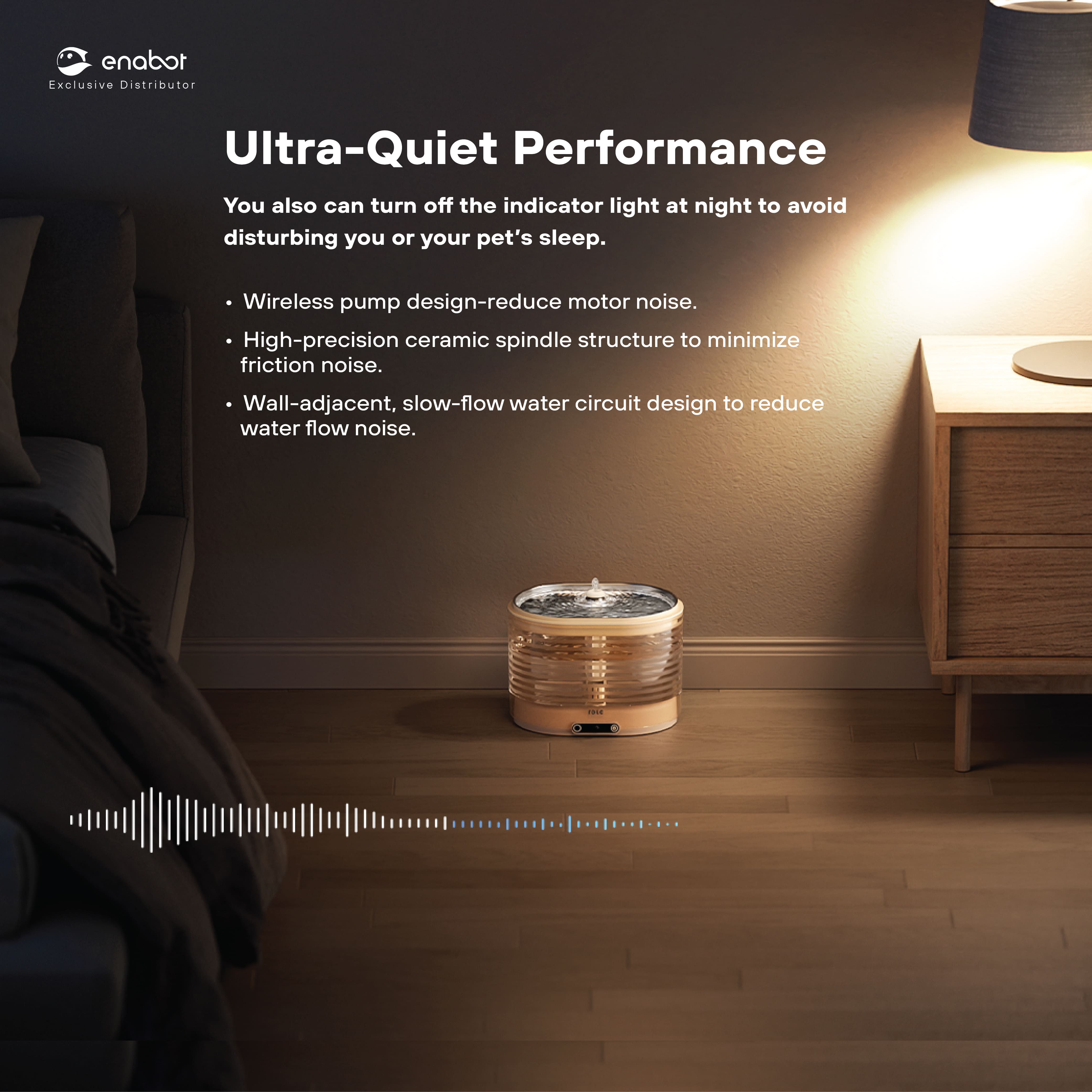 Enabot ROLA Smart Water Fountain (Plug-In/Cordless)