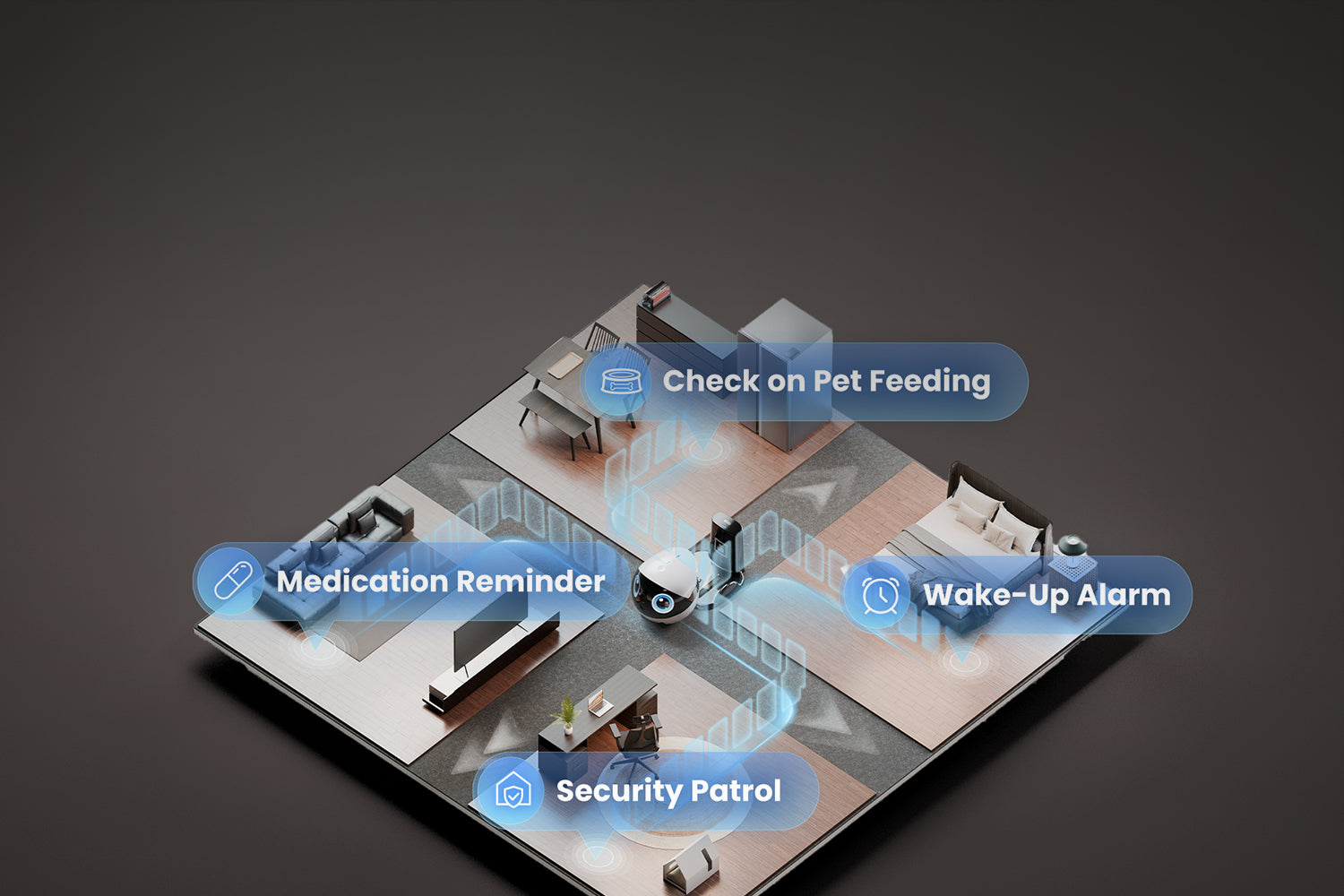 EBO Air 2 companion robot: Mobile Home Guardian
